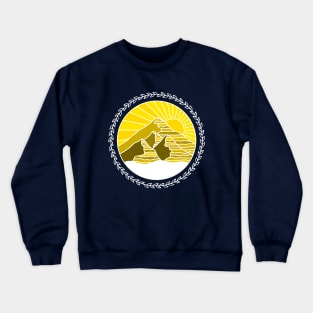 The Adventure Begins Mountains Nature Crewneck Sweatshirt